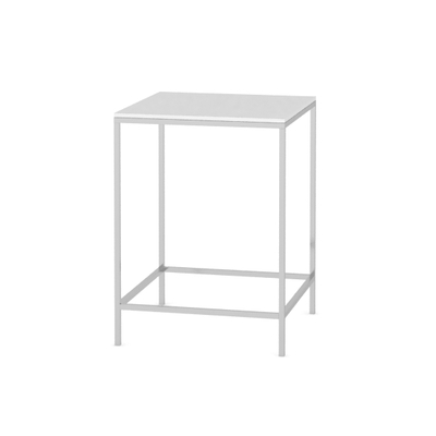 ../frankl24shop/New York Steel Bistrostehtisch 80 cm quadratisch weiß